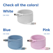 CLUB3D CLUB 3D USB-C Magnetic-Coil Cable White USB-kablar 2 m USB C 0,48 Gbit/s 240
