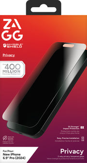 InvisibleShield Glass Elite Privacy Apple iPhone 16 Pro Max Screen