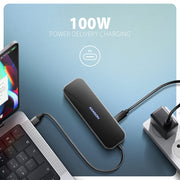 Axagon HMC-6GLN dockningsstationer för bärbara datorer Kabel USB 3.2 Gen 1 (3.1 Gen