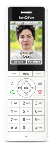 Fon FRITZ! X6 DECT-telefon Namn och uppringnings-ID Vit