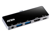 ATEN USB-C resedockningsstation med direkt strömöverföring