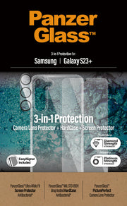 PanzerGlass 3-in-1 Bundle Samsung Galaxy S23+ Genomskinligt skärmskydd