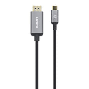 Manhattan 153607 videokabeladapter 2 m HDMI Typ A (standard) USB Type-C Svart
