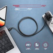 Axagon BUCM2-CM15AB Ladekabel USB-C zu USB-C 2.0