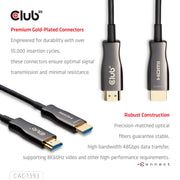 CLUB3D CAC-1393 HDMI-kabel 50 m HDMI Typ A (standard) Svart
