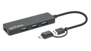 Manhattan 180863 dockningsstationer för bärbara datorer USB 3.2 Gen 1 (3.1 Gen 1)