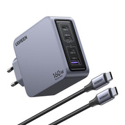 Ugreen Nexode Pro 160W GaN Charger with USB-C Cable Universal Svart