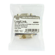 LogiLink AD0001 videokabeladapter VGA (D-Sub) DVI-I Svart