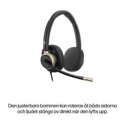 HP Poly Mission 825 trådat USB-stereoheadset
