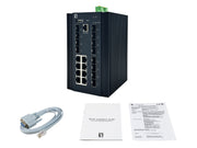 LevelOne IGU-2072 nätverksswitchar hanterad L2+ Gigabit Ethernet (10/100/1000) Svart