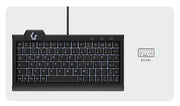 KeySonic KSK-3010ELC (DE) tangentbord Hem USB QWERTZ tyska Svart