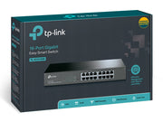 TP-Link TL-SG1016DE hanterad L2 Gigabit Ethernet (10/100/1000) 1U Svart