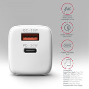 Axagon ACU-PQ20W mobilladdare Universal Vit AC Snabb laddning inomhus