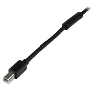 StarTech.com USB2HAB65AC USB-kablar USB 2.0 20 m USB A USB B 0,48 Gbit/s Svart