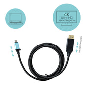 i-tec C31CBLDP60HZ2M videokabeladapter 2 m USB Type-C DisplayPort Svart