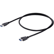 StarTech.com USB3SEXT1MBK USB-kablar USB 3.2 Gen 1 (3.1 Gen 1) 1 m USB A 5 Gbit/s