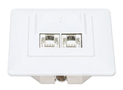 Intellinet 771900 eluttag 2 x RJ-45 Vit