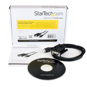 StarTech.com USB till nollmodem RS232 DB9 seriell DCE-kabeladapter med 1 port och