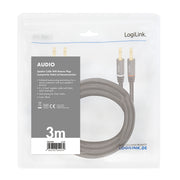 LogiLink CA1210 ljudkabel 3 m 2 x Banana Svart