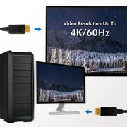 LogiLink CD0101 DisplayPort-kabel 2 m Svart