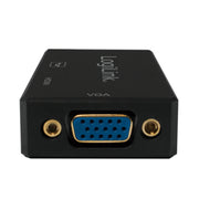 LogiLink CV0109 videokabeladapter 0,15 m DisplayPort VGA + HDMI + DVI Svart