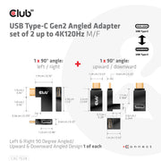 CLUB3D CAC-1528 kabelomvandlare (hane/hona) USB C Svart