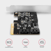 Axagon PCES-SA4X4 nätverkskort/adapters Intern SATA