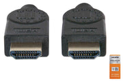 Manhattan 355353 HDMI-kabel 3 m HDMI Typ A (standard) Svart