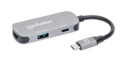 Manhattan 130707 dockningsstationer för bärbara datorer Kabel USB 3.2 Gen 1 (3.1 Gen