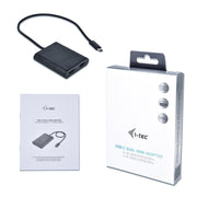 i-tec C31DUAL4KHDMI USB-grafikadapter 3840 x 2160 pixlar Svart
