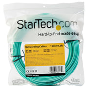 StarTech.com 15 m OM4 LC till LC-multiläge duplex fiberoptisk patchkabel