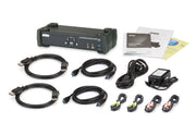 ATEN USB 3.0 4K DisplayPort KVMP-switch med 2 portar (kablar medföljer)