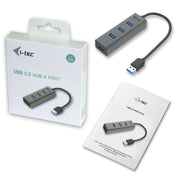 i-tec Metal U3HUBMETAL403 gränssnittshubbar USB 3.2 Gen 1 (3.1 Gen 1) Type-A 5000