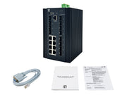 LevelOne IGX-2072 nätverksswitchar hanterad L2+ Gigabit Ethernet (10/100/1000) Svart