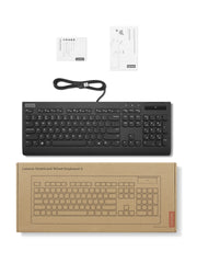 Lenovo Smartcard Wired keyboard II tangentbord Kontor USB tyska Svart