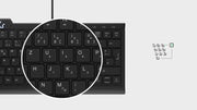 KeySonic KSK-5010ELC (DE) tangentbord Hem USB QWERTZ tyska Svart