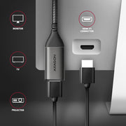 Axagon RVC-HI2M videokabeladapter 0,25 m USB Type-C HDMI Svart