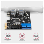 Axagon PCEU-232RS nätverkskort/adapters Intern USB 3.2 Gen 1 (3.1 Gen 1)