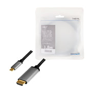 LogiLink CUA0101 kabelomvandlare (hane/hona) USB 3.2 Gen1 Type-C HDMI-A Svart