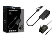 Conceptronic ABBY21B kabelomvandlare (hane/hona) USB Type-A SATA 22-pin Svart