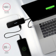 Axagon HMC-6H4A dockningsstationer för bärbara datorer Kabel USB 3.2 Gen 1 (3.1 Gen