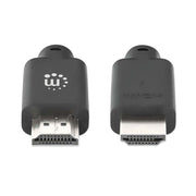 Manhattan 356657 HDMI-kabel 2 m HDMI Typ A (standard) Svart