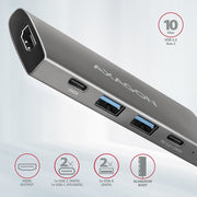 Axagon HMC-5G2 dockningsstationer för bärbara datorer Kabel USB 3.2 Gen 2 (3.1 Gen