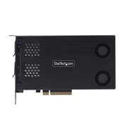 StarTech.com Avtagbart flyttbart ställ med två fack M.2 NVMe SSD till PCIe x8.