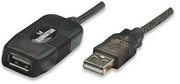 Manhattan 150248 USB-kablar USB 2.0 10 m USB A 0,48 Gbit/s Svart