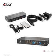 CLUB3D CSV-1382 KVM-switchar Svart