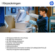 HP DeskJet 4322 Trådlöst All-in-One Färg Skrivare - Termisk bläckstråle - Duplex