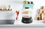 Tefal Minicompact VC139810 ångkokare 2 korgar Fristående 800 W Svart