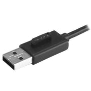 StarTech.com Bärbar USB 2.0-hubb med 4 portar och inbyggd kabel