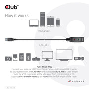 CLUB3D CAC-1404 USB-kablar USB 3.2 Gen 1 (3.1 Gen 1) 5 m USB A 5 Gbit/s Svart